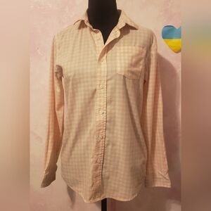 Kid's Peach Checkered Shirt